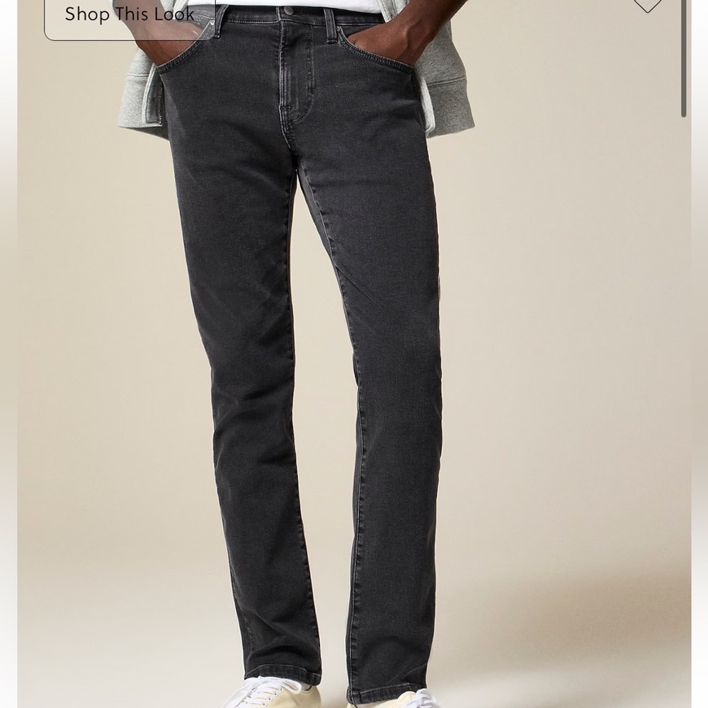 J crew dark charcoal 770™ Straight-fit stretch jean in dark charcoal wash